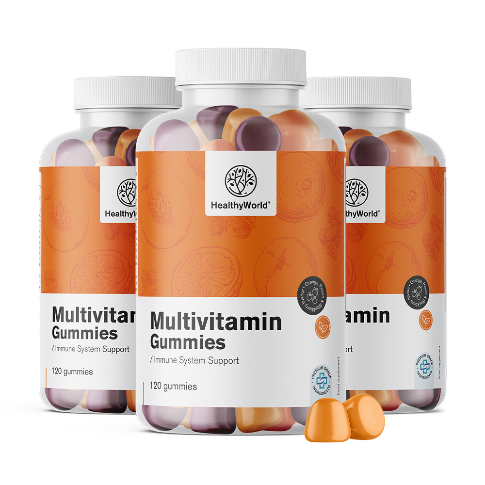 Multivitamini v obliki gumi bonbonov s 3 okusi