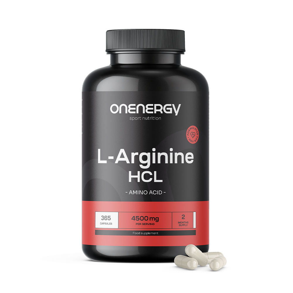 L-arginin HCL 4500 mg.