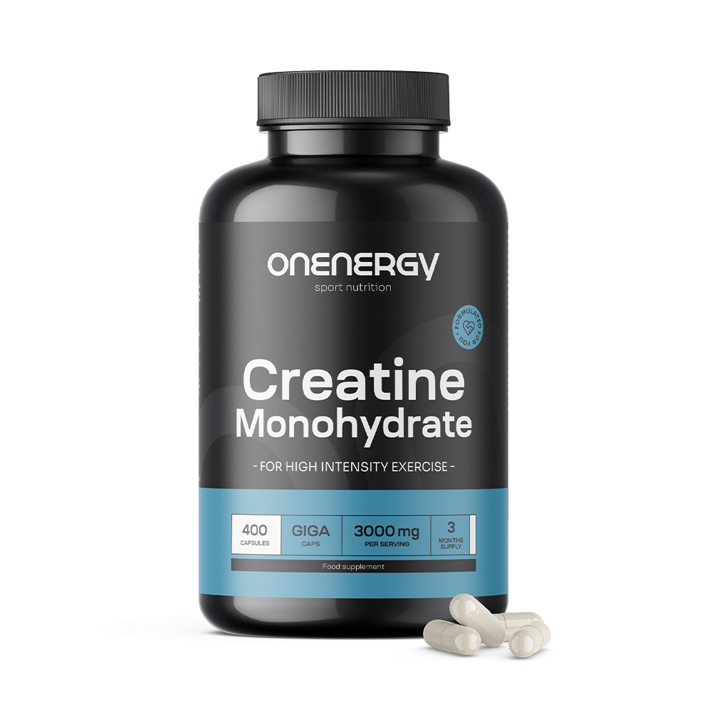 Creatina monoidrato 3000 mg in capsule.